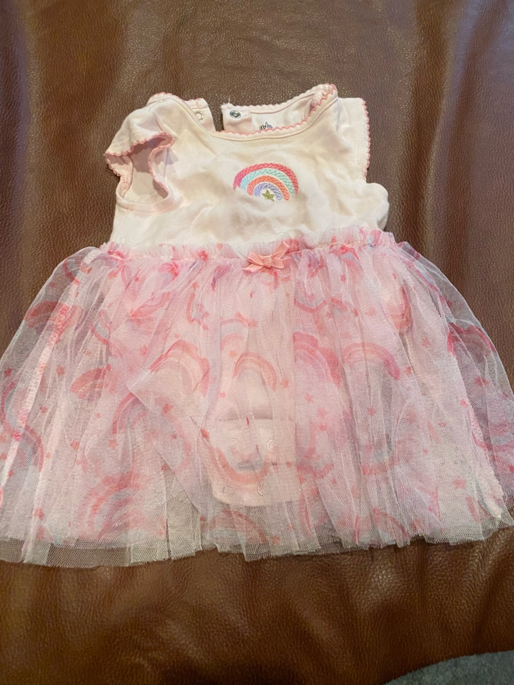 Pink Rainbow Tulle Baby Dress